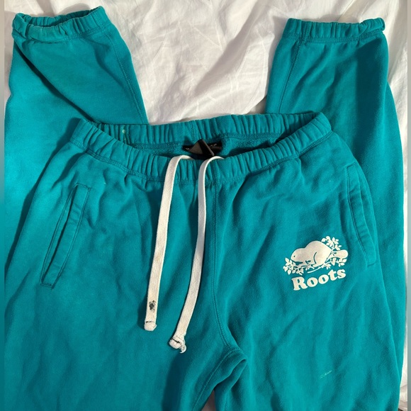 Roots Atheltica women’s green turquoise sweatpants Size S - Picture 8 of 8
